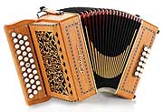 Castagnari Benny button accordion, natural finish cherry