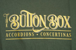 Button Box Green & Gold Logo Shirts